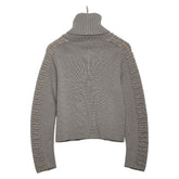 シャネル タートルネックニット サイズ:42 P16507V00838 グレー ウール レディース CHANEL 【中古】
